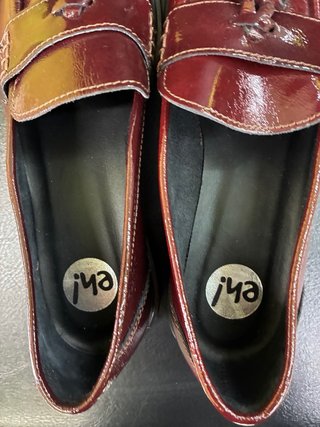 Mocasines charol burdeos talla 38