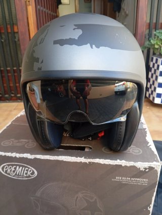 Casco Moto Premier Vintage Negro