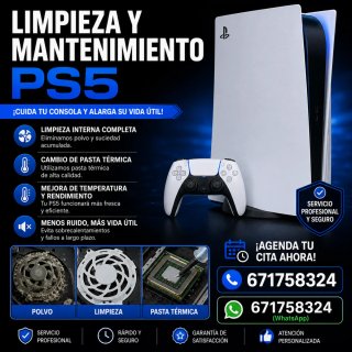 Limpieza y mantenimiento ps5