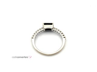 sortija oro 18k con piedra con diamante