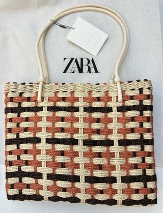 Bolso Zara tejido multicolor