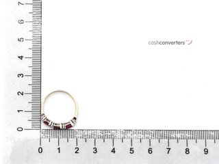 anillo oro 18k con piedra con diamante,rubi t. 16 (17,84 mm)