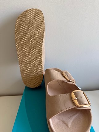 Sandalias Gioseppo Mujer Beige Hebillas Doradas