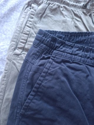 Pantalones Lefties S/36 Negro y Verde Oliva