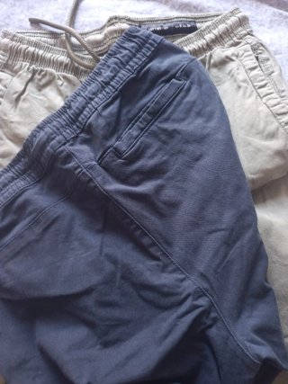 Pantalones Lefties S/36 Negro y Verde Oliva