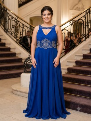 Vestido de fiesta azul
