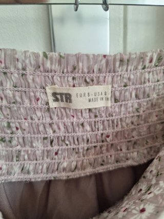 Falda corta volantes floral talla S