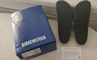 Sandalias Nuevas Birkenstock piel Oliva Gray N°43