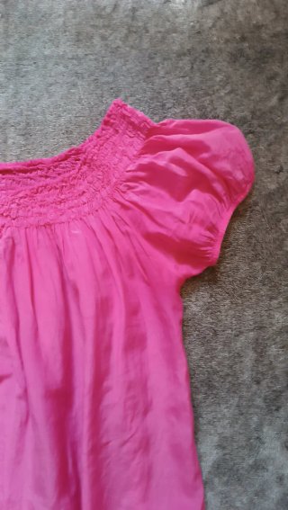 Blusa fucsia de seda