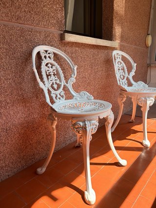 Conjunto 4 Sillas Hierro forjado Blancas