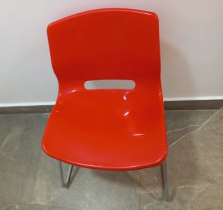 2 Sillas Rojas Plástico