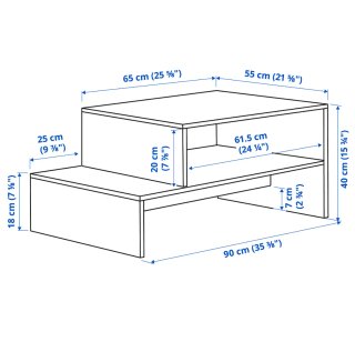 Mesa De Centro IKEA HOLMERUD Madera "Oak effect"