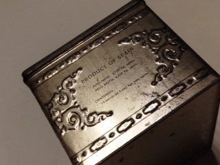Caja antigua hojalata Antiu Xixona