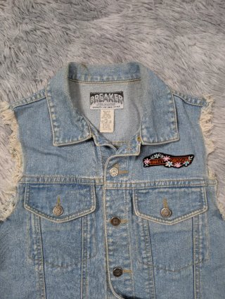 Harley Davidson Chaleco Vaquero Parche Vintage M'