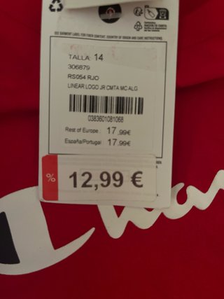 Camiseta Champion Roja
