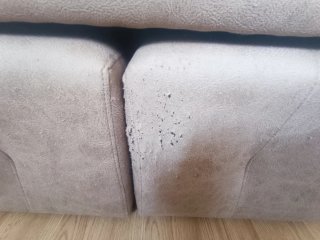 Sofá Chaise Longue Beige Suede