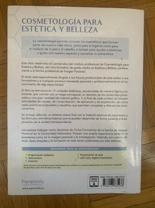 Cosmetología para estética y belleza