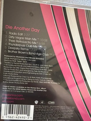 CD Madonna Die Another Day