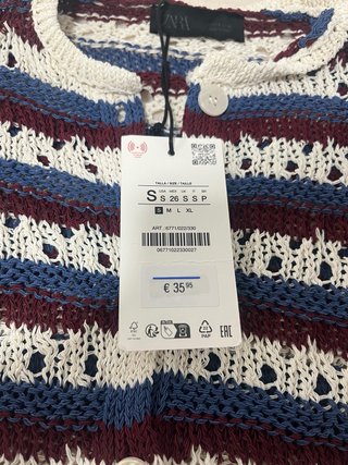 Chaqueta de punto calado Zara