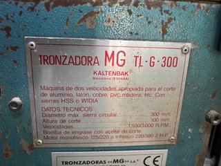 Cortadora de aluminio MG TL-G-300