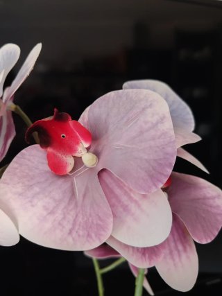 Orchidea artificiale con vaso in ceramica