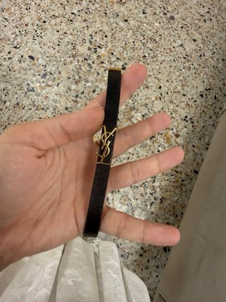 Bracciale Saint Laurent YSL nero oro nuovo