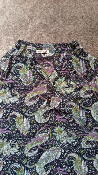 Blusa vintage estampada mujer