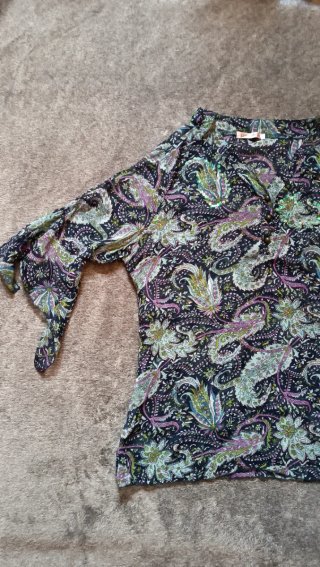 Blusa vintage estampada mujer