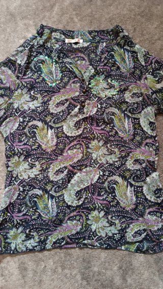 Blusa vintage estampada mujer