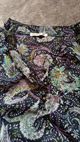 Blusa vintage estampada mujer