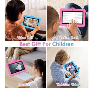Tablet per Bambini 7 Pollici Android 13 Rosa/Giallo