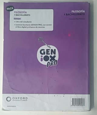 Libro de Filosofía 1º Bachillerato Oxford.