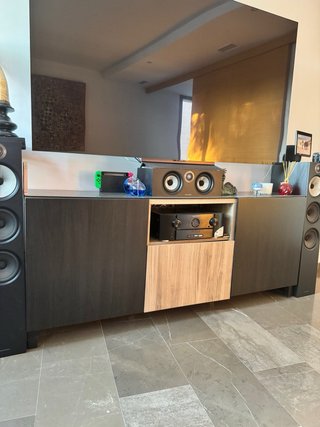 Mueble TV IKEA Aparador Madera y Cristal