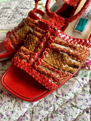 Sandalias Arnoux Piel Trenzada Talla 37