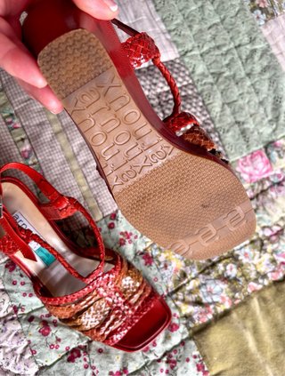 Sandalias Arnoux Piel Trenzada Talla 37