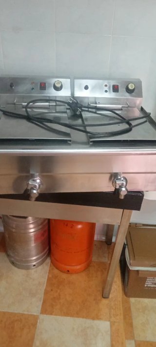 Freidora Doble Eléctrica Acero Inoxidable