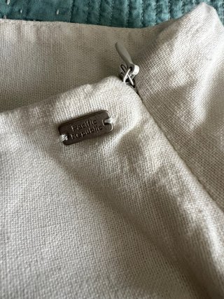 Falda mini Pull&Bear blanca volantes