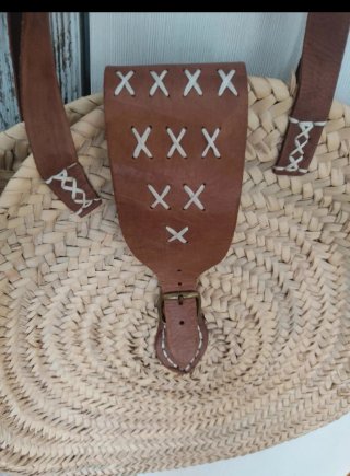 Bolso de rafia redondo para verano