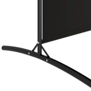 Biombo divisor 2 paneles tela negro 348x180cm