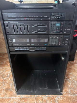 Radio Cassette Sharp Doble Deck Negro