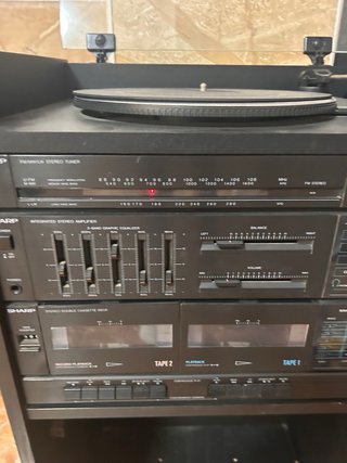 Radio Cassette Sharp Doble Deck Negro