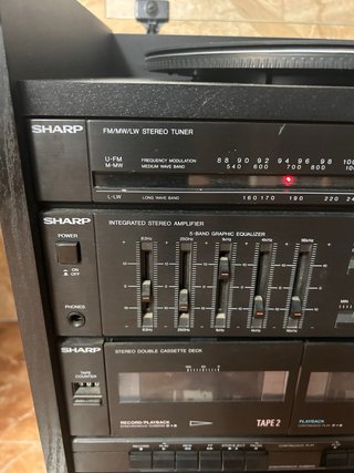 Radio Cassette Sharp Doble Deck Negro
