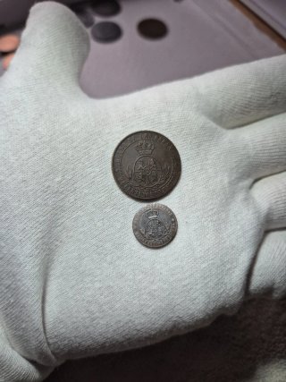 Lote 2,5 y 1/2 Céntimos de Escudo Isabel II 1868