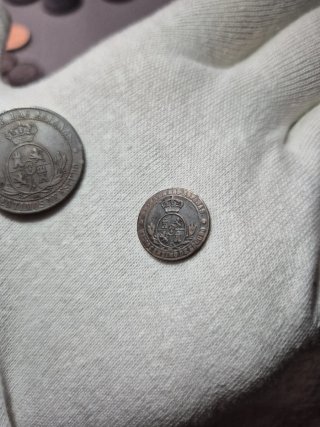 Lote 2,5 y 1/2 Céntimos de Escudo Isabel II 1868