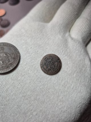 Lote 2,5 y 1/2 Céntimos de Escudo Isabel II 1868