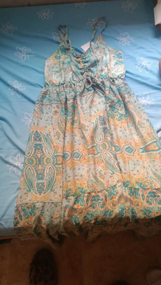 Vestido largo estampado talla única