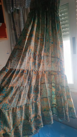 Vestido largo estampado talla única