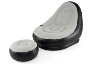 Sofá Hinchable Negro y Gris