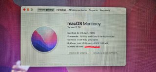 Macbook air modelo A1466