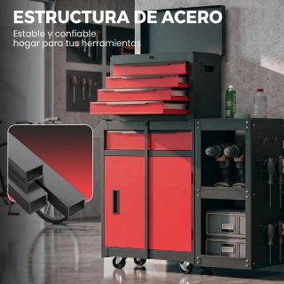 Carro de herramientas 3 en 1 con ruedas